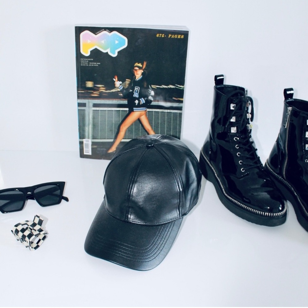 HAT Faux Leather Cap